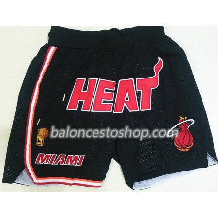 NBA Miami Heat Pantalones de Bolsillo para Hombre Negro Swingman
